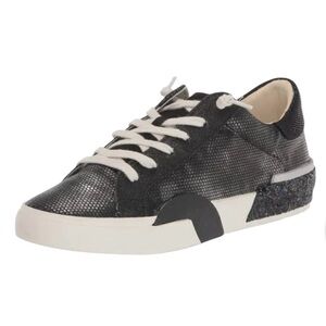 Dolce Vita Lace Up Metallic Sneakers Zina Gunmetal Size 10